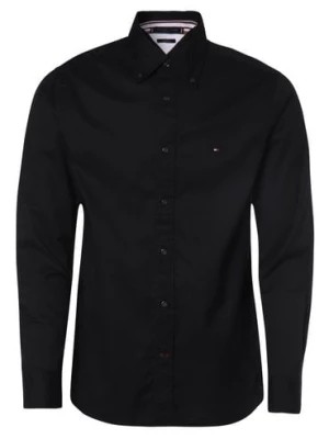 Zdjęcie produktu Tommy Hilfiger Koszula męska Mężczyźni Regular Fit Bawełna czarny jednolity button down,