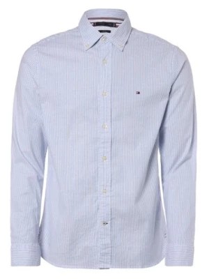 Zdjęcie produktu Tommy Hilfiger Koszula męska Mężczyźni Regular Fit Bawełna niebieski|biały w paski button down,
