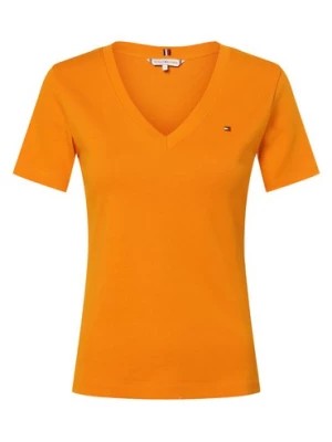 Zdjęcie produktu Tommy Hilfiger Koszulka damska Kobiety Bawełna pomarańczowy jednolity,