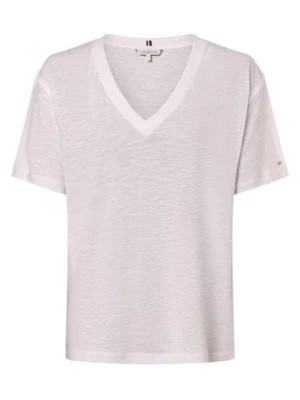 Zdjęcie produktu Tommy Hilfiger Koszulka damska z zawartością lnu Kobiety len biały marmurkowy,