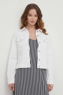 Zdjęcie produktu Tommy Hilfiger kurtka jeansowa damska kolor biały przejściowa WW0WW41336