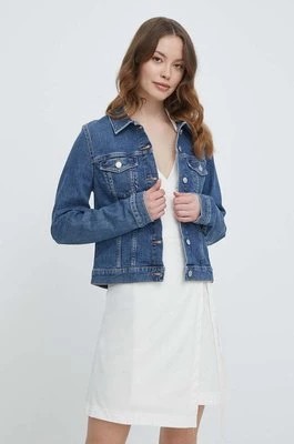 Zdjęcie produktu Tommy Hilfiger kurtka jeansowa damska kolor niebieski przejściowa WW0WW41335