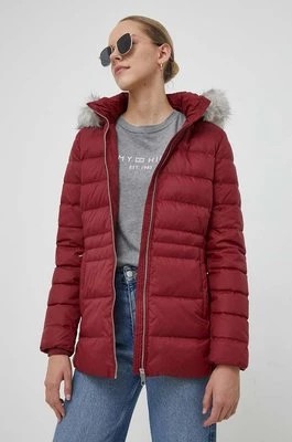 Zdjęcie produktu Tommy Hilfiger kurtka puchowa damska kolor bordowy zimowa
