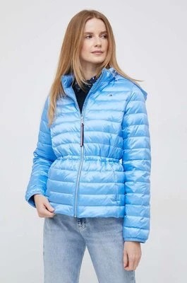 Zdjęcie produktu Tommy Hilfiger kurtka puchowa damska kolor niebieski przejściowa