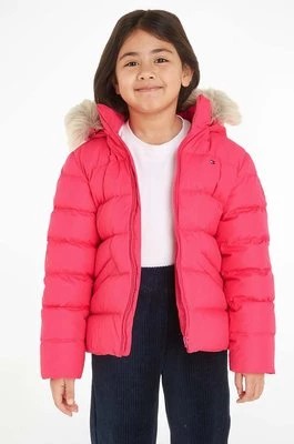 Zdjęcie produktu Tommy Hilfiger kurtka puchowa dziecięca kolor różowy