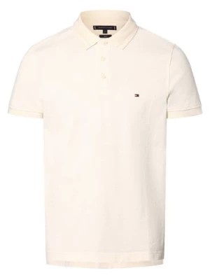 Zdjęcie produktu Tommy Hilfiger Męska koszulka polo Mężczyźni Bawełna biały|beżowy|żółty jednolity,