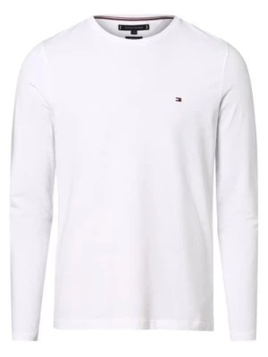 Zdjęcie produktu Tommy Hilfiger Męska koszulka z długim rękawem Mężczyźni Bawełna biały jednolity,