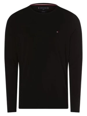 Zdjęcie produktu Tommy Hilfiger Męska koszulka z długim rękawem Mężczyźni Bawełna czarny jednolity,