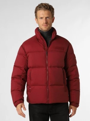 Zdjęcie produktu Tommy Hilfiger Męska kurtka puchowa Mężczyźni Sztuczne włókno czerwony jednolity,