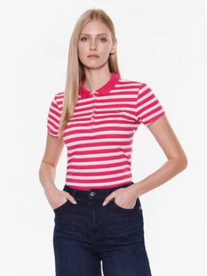 Zdjęcie produktu Tommy Hilfiger Polo Stripe WW0WW27151 Różowy Slim Fit