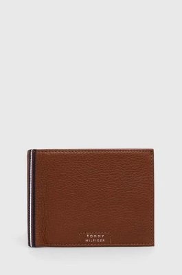 Zdjęcie produktu Tommy Hilfiger portfel skórzany męski kolor brązowy AM0AM12189