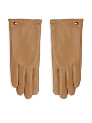 Zdjęcie produktu Tommy Hilfiger Rękawiczki Damskie Essential Flag Leather Gloves AW0AW15360 Beżowy