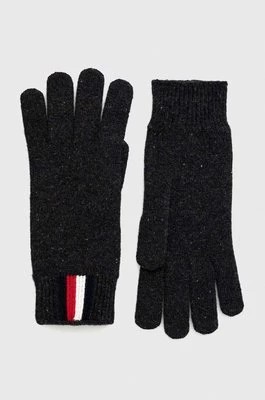 Zdjęcie produktu Tommy Hilfiger rękawiczki wełniane męskie kolor czarny