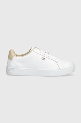 Zdjęcie produktu Tommy Hilfiger sneakersy skórzane ESSENTIAL COURT SNEAKER kolor biały FW0FW07686