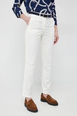 Zdjęcie produktu Tommy Hilfiger spodnie damskie kolor biały proste medium waist