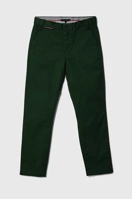 Zdjęcie produktu Tommy Hilfiger spodnie dziecięce kolor zielony gładkie