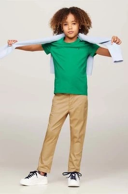 Zdjęcie produktu Tommy Hilfiger spodnie dziecięce kolor żółty gładkie