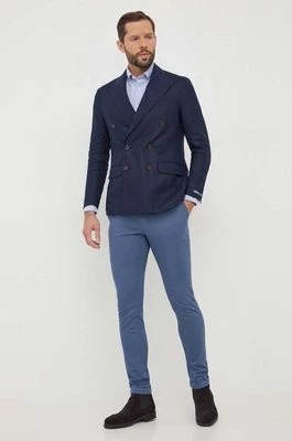 Zdjęcie produktu Tommy Hilfiger spodnie męskie kolor niebieski w fasonie chinos MW0MW33937