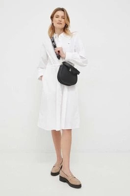 Zdjęcie produktu Tommy Hilfiger sukienka bawełniana kolor biały mini prosta