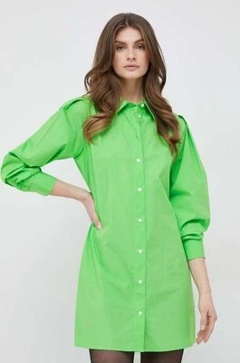 Zdjęcie produktu Tommy Hilfiger sukienka bawełniana kolor zielony mini prosta