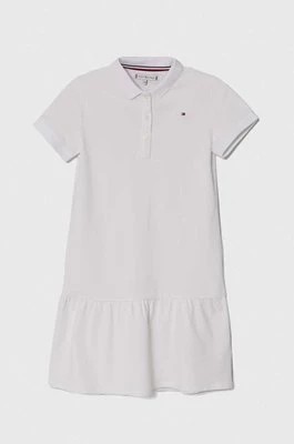 Zdjęcie produktu Tommy Hilfiger sukienka dziecięca kolor biały mini rozkloszowana