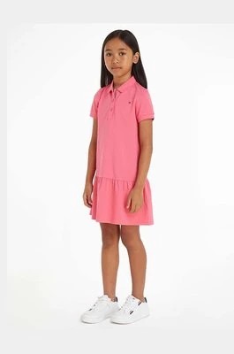 Zdjęcie produktu Tommy Hilfiger sukienka dziecięca kolor różowy mini rozkloszowana