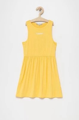 Zdjęcie produktu Tommy Hilfiger sukienka dziecięca kolor żółty mini rozkloszowana