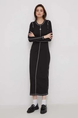Zdjęcie produktu Tommy Hilfiger sukienka kolor czarny maxi prosta WW0WW40615