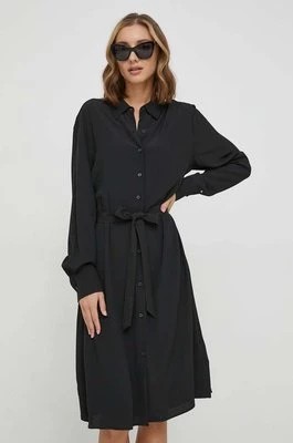 Zdjęcie produktu Tommy Hilfiger sukienka kolor czarny mini rozkloszowana WW0WW40563