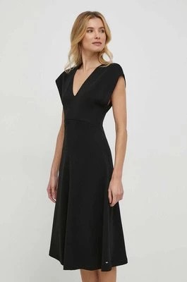 Zdjęcie produktu Tommy Hilfiger sukienka kolor czarny mini rozkloszowana WW0WW40731