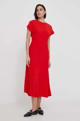 Zdjęcie produktu Tommy Hilfiger sukienka kolor czerwony maxi rozkloszowana WW0WW41869