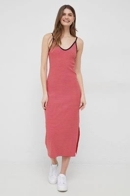 Zdjęcie produktu Tommy Hilfiger sukienka kolor czerwony midi prosta