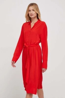 Zdjęcie produktu Tommy Hilfiger sukienka kolor czerwony mini rozkloszowana WW0WW40563