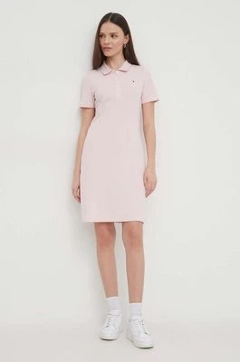 Zdjęcie produktu Tommy Hilfiger sukienka kolor różowy mini dopasowana WW0WW37853