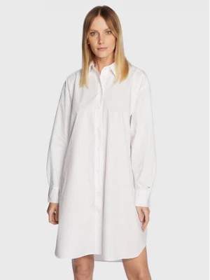 Zdjęcie produktu Tommy Hilfiger Sukienka koszulowa Solid WW0WW37102 Biały Oversize