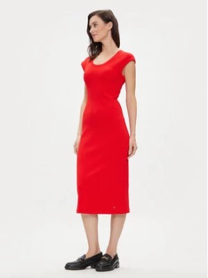 Zdjęcie produktu Tommy Hilfiger Sukienka letnia WW0WW41273 Czerwony Slim Fit