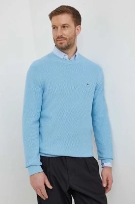 Zdjęcie produktu Tommy Hilfiger sweter bawełniany kolor niebieski MW0MW34692