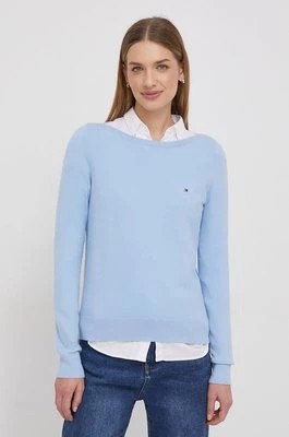 Zdjęcie produktu Tommy Hilfiger sweter damski kolor niebieski lekki WW0WW40099
