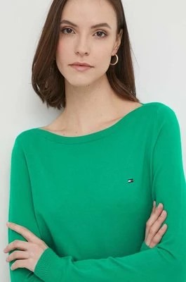 Zdjęcie produktu Tommy Hilfiger sweter damski kolor zielony lekki WW0WW40099