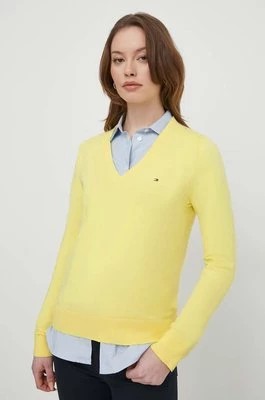 Zdjęcie produktu Tommy Hilfiger sweter damski kolor żółty lekki WW0WW40098