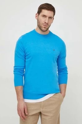 Zdjęcie produktu Tommy Hilfiger sweter męski kolor niebieski lekki MW0MW21316