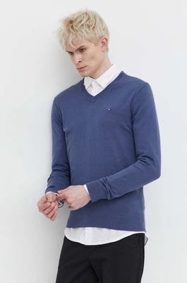 Zdjęcie produktu Tommy Hilfiger sweter męski kolor niebieski lekki MW0MW22349