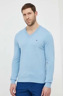 Zdjęcie produktu Tommy Hilfiger sweter męski kolor niebieski lekki MW0MW22349