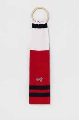 Zdjęcie produktu Tommy Hilfiger szalik bawełniany dziecięcy kolor czerwony wzorzysty