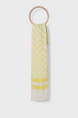 Zdjęcie produktu Tommy Hilfiger szalik damski kolor żółty wzorzysty AW0AW16030