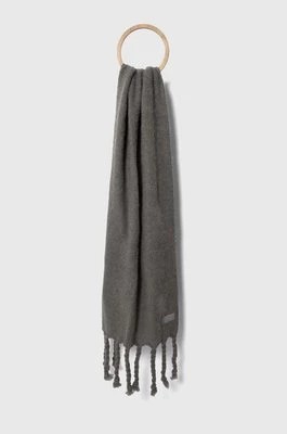 Zdjęcie produktu Tommy Hilfiger szalik z domieszką wełny kolor szary gładki
