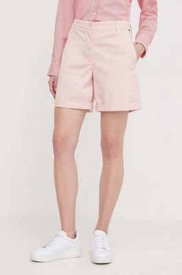 Zdjęcie produktu Tommy Hilfiger szorty damskie kolor różowy gładkie high waist WW0WW42457
