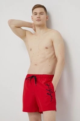 Zdjęcie produktu Tommy Hilfiger szorty kąpielowe kolor czerwony