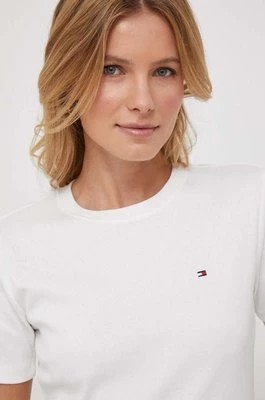 Zdjęcie produktu Tommy Hilfiger t-shirt bawełniany damski kolor biały WW0WW40587