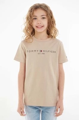 Zdjęcie produktu Tommy Hilfiger t-shirt bawełniany dziecięcy kolor brązowy